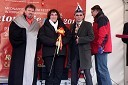 Dr. Štefan Čelan, župan Ptuja, Ljubica Jelušič, ministrica za obrambo ter Branko Brumen, vodja Kurentovanja 2011 in predsednik FECC Slovenija