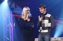 Nana Zeneli, voditeljica programa in Rok Kosmač, pevec