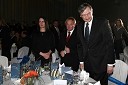 Bojan Križaj, nekdanji smučar, njegova spremljevalka Špela Žle in dr. Danilo Türk, predsednik Republike Slovenije