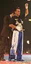 Taekwondoist in kickbokser Tomaž Barada po osvojitni svetovnega profesionalnega prvaka v kickboksu