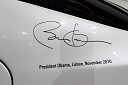 Podpis Baracka Obame na Opel Amperi
