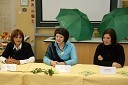 Andreja Kračun, predsednica dobrodelnega združenja Koraki za korakce, Sonja Filipič, ravnateljica OŠ Janka Padežnika in Andreja Sever, specialna pedagoginja na OŠ Janka Padežnika