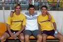 Martin Pregelj, nogometaš, Marijan Pušnik, trener NK Maribor in Zeba Zajko, nogometaš