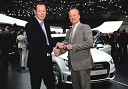 Direktor Audi UK Jeremy Hicks in urednik CarBuyer Dan Strong