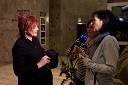 Majda Širca, ministrica za kulturo in Rosana Rijavec, STA, Mojca Dumančič, RTV SLO