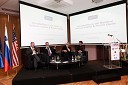 Davor Jakulin, direktor podjetja Atech, Laszlo Czirjak, iEurope, Jerry Colonna in Boštjan Špetič, direktor podjetja Zemanta