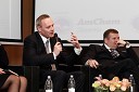 Matej Potokar, generalni direktor Microsoft Slovenija d.o.o. in Tomaž Lovše, predsednik Ameriške gospodarske zbornice (AmCham)