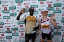 Edwin Kibowen in Helena Javornik, zmagovalca maratona