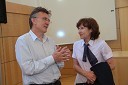 Prof. dr. Danijel Rebolj, rektor Univerze v Mariboru in dr. Irena Sapač, upokojena ravnateljica Univerzitetne knjižnice Maribor