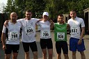 Stanko Podlesnik, Primož Sila, Marjeta Podlesnik, Hadis Lišinovič, Mitja Žižmond, tek na 21 km