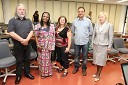 Aleš Gulič, direktor Urada za verske skupnosti, Alice Ukoko, Women of Africa, dr. Maja Lamberger Khatib, raziskovalka, doc. dr. Dragan Potočnik, Filozofska fakulteta UM in prof. dr. Lučka Lorber, Filozofska fakulteta UM