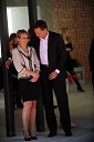 Marjana Novak, direktorica Rimskih term in Borut Pahor, predsednik vlade Republike Slovenije