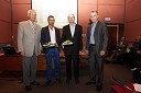 Miroslav Pregl, Boštjan Vuga, Sadar in Vuga arhitekti, mag. Marko Završki, Gradis BP Maribor in mag. Črtomir Remec, predsednik Inženirske zbornice Slovenije (IZS)