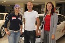 Tina Maze, alpska smučarka, Blaž Komadina in Simona Mavsar, direktorica znamke Seat pri Porsche Slovenija d.o.o.