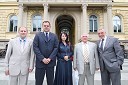 Dr. Valery Lukinykh, Krasnoyarsk State Agrarian University, Alfonz Antoni, podpredsednik Evropskega logističnega združenja, dr. Nataša Vid Kaloh, prevajalka, prof. dr. Nikolay Tsuglenok, rektor Krasnoyarsk State Agrarian University ter dr. Martin Lipičnik, dekan celjske Fakultete za logistiko