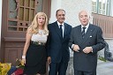 Ahmed Farouk, veleposlanik Egipta v Sloveniji, soproga Nesrin  in Alessandro Pietromarchi, veleposlanik Italije v Sloveniji