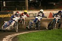 Nicki Pedersen (Danska), Leigh Adams (Avstralija), Matej Žagar (Slovenija) in Greg Hancock (ZDA)  v drugi polfinalni vožnji na VN Latvije