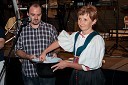 Sándor Kovács, povezovalec prireditve in radijski voditelj ter Magdalena Rudaš, grofica bogračfesta