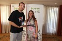 Samo Udrih, košarkar in Mateja Kozjek, direktorica HTC Slovenija