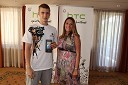 Luka Rupnik, košarkar in Mateja Kozjek, direktorica HTC Slovenija