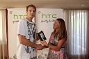 Jaka Blažič, košarkar in Mateja Kozjek, direktorica HTC Slovenija