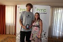 Miha Zupan, košarkar in Mateja Kozjek, direktorica HTC Slovenija