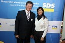 	Gregor Pivec, predsednik SDS Maribor in Katja Šoba