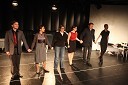 Matevž Biber in Ksenija Mišič, igralca, Tanja Lužar, avtorica dramatizacije, Daniela Candillari, avtorica glasbe, Marko Japelj, scenograf ter Valentina Turcu, koreografinja in baletna solistka