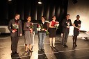 Matevž Biber in Ksenija Mišič, igralca, Tanja Lužar, avtorica dramatizacije, Daniela Candillari, avtorica glasbe, Marko Japelj, scenograf ter Valentina Turcu, koreografinja in baletna solistka