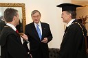 Prof. dr. Samo Fošnarič, dekan Pedagoške fakultete UM, dr. Danilo Türk, predsednik Republike Slovenije in prof. dr. Danijel Rebolj, rektor Univerze v Mariboru