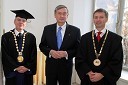 Prof. dr. Danijel Rebolj, rektor Univerze v Mariboru, dr. Danilo Türk, predsednik Republike Slovenije in prof. dr. Samo Fošnarič, dekan Pedagoške fakultete UM