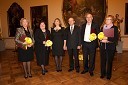 Nada Verbič, 	Majda Struc, Marta Krpič, glavna in odgovorna urednica revije Naša žena, dr. Ivan Svetlik, minister za delo, družino in socialne zadeve, Novalija Muminović in Danica Ozimic