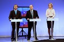 Karl Erjavec, predsednik Desus, Zmago Jelinčič Plemeniti, predsednik SNS in Katarina Kresal, predsednica LDS