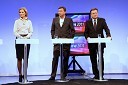 Katarina Kresal, predsednica LDS, Borut Pahor, predsednik SD in Zoran Janković, Lista Zorana Jankovića, Pozitivna Slovenija