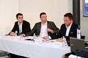 Andreas Regner, Bernard Purkart, vodja prodaje Samsung za Slovenijo in Martin Wallner, direktor telekomunikacij Samsung Electronics Avstrija