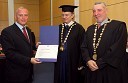 Dr. Viktor Tajnšek, Fakulteta za logistiko Univerze v Mariboru, prof. dr. Danijel Rebolj, rektor Univerze v Mariboru in prof. dr. Martin Ivan Lipičnik, dekan Fakultete za Logistiko Univerze v Mariboru