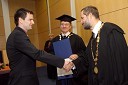 Dr. Simon Kocbek, Fakulteta za elektrotehniko, računalništvo in informatiko Univerze v Mariboru, prof. dr. Danijel Rebolj, rektor Univerze v Mariboru in prof. dr. Borut Žalik, Fakulteta za elektrotehniko, računalništvo in informatiko Univerze v Mariboru