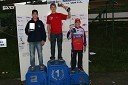 Zmagovalci državnega prvenstva - člani do 80 ccm: Aljoša Molnar (AMD Feroda), Peter Tadič (MTD racing) in Jan Koren (MK Slovenj Gradec)