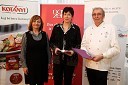 Marta Krpič, glavna in odgovorna urednica Naše Žene, Marija Pišek, tretje mesto ter Jožef Oseli, kuharski mojster