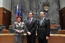 Ljudmila Novak, stranka nSi, Gregor Virant, predsednik Državnega zbora Republike Slovenije in Jakob Presečnik, stanka SLS