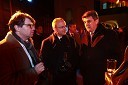 Luka Novak, direktor založbe Vale Novak, Radovan Žerjav, predsednik Slovenske ljudske stranke in Jožef Školč, politik