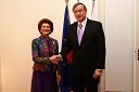 Androulla Vassiliou, evropska komisarka za izobraževanje, kulturo, večjezičnost in mlade ter dr. Danilo Türk, predsednik Republike Slovenije