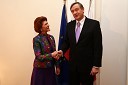 Androulla Vassiliou, evropska komisarka za izobraževanje, kulturo, večjezičnost in mlade ter dr. Danilo Türk, predsednik Republike Slovenije