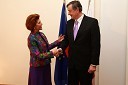 Androulla Vassiliou, evropska komisarka za izobraževanje, kulturo, večjezičnost in mlade ter dr. Danilo Türk, predsednik Republike Slovenije