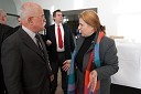 Boštjan Žekš, minister za slovence v zamejstvu in po svetu in Karin Hojker, asistentka za stike z javnostmi na avstrijskem veleposlaništvu
