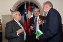 Karel Smolle, predsednik nadzornega odbora Mohorjeve družbe v Celovcu, prof. dr. Peter Vodopivec in dr. Dimitrij Rupel, politik