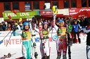 Tanja Poutiainen, smučarka (Finska), Michaela Kirchgasser, smučarka (Avstrija) in Veronika Zuzulova , smučarka (Slovaška)