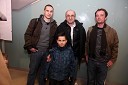 Rene Gomolj, avtor razstave, Marko Ljevar, Anima - pro d.o.o., njegov sin in Janez Debeljak, avtor razstave