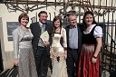 Ksenja Arbeiter, mariborska vinska kraljica, ..., Martina Baškovič, vinska kraljica Slovenije 2012, Franc Kangler, župan MOM ter gospodar Stare trte in ...