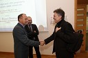 Prof. dr. Franci Čuš, predsednik Upravnega odbora Društva univerzitetnih profesorjev Maribor in prof. dr. Danijel Rebolj, rektor Univerze v Mariboru